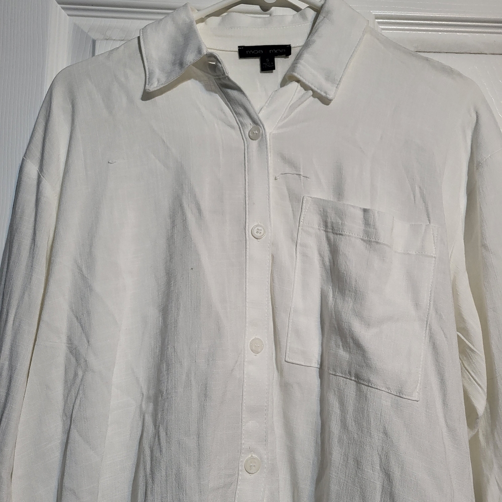 Moa Moa Cream Collared Shirt - Picture 2 of 4